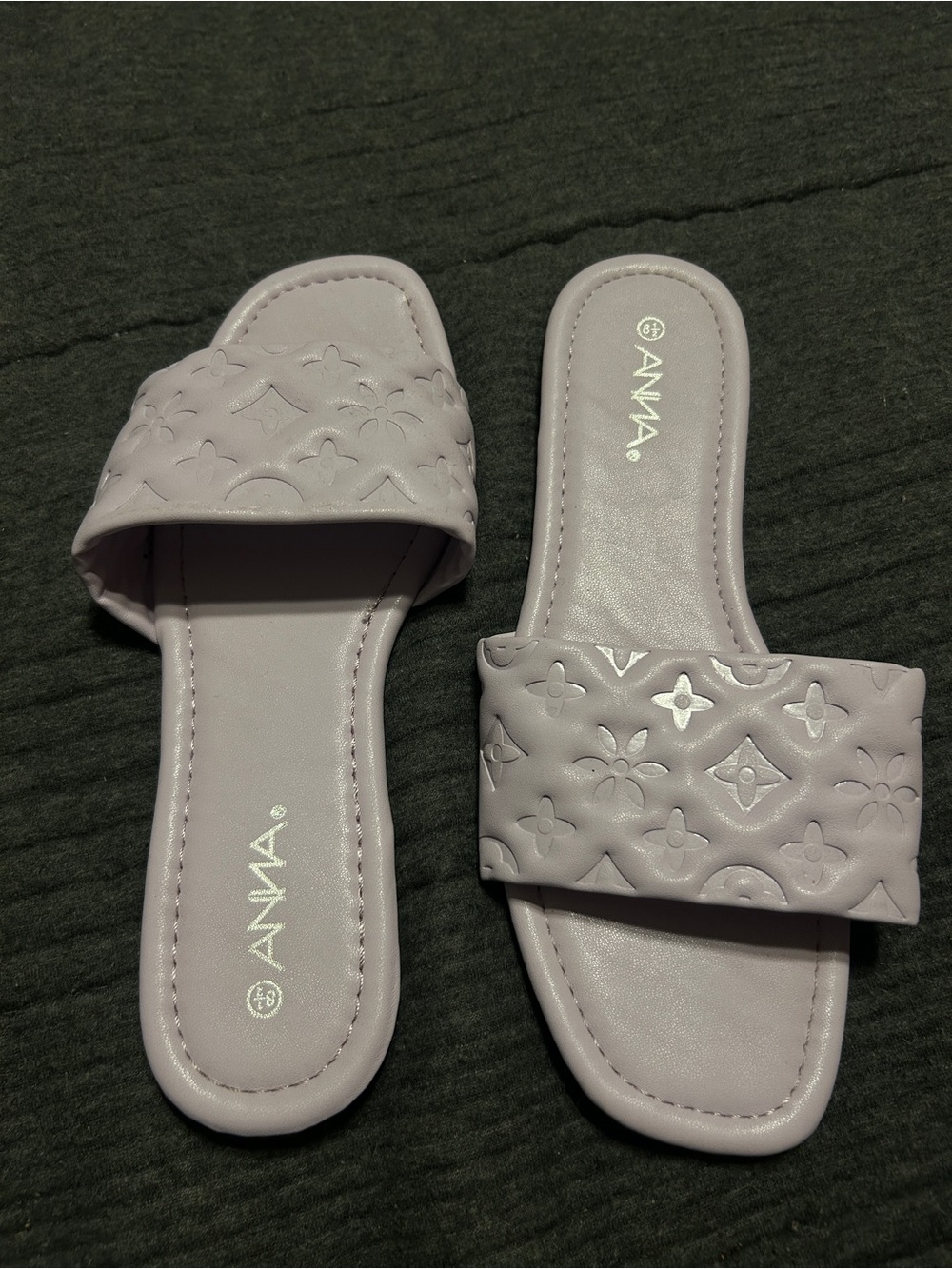 ANNA Lilac Slide Sandals - Women's Casual Slip-On